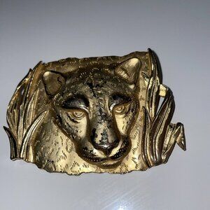VINTAGE PARK LANE GOLD‎ TONE LEOPARD CHEETAH PIN BROOCH PENDANT  J7